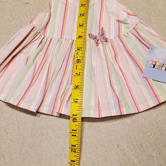 Middleton Reborn Pink Multi Striped Doll Dress - Picture 5 of 9